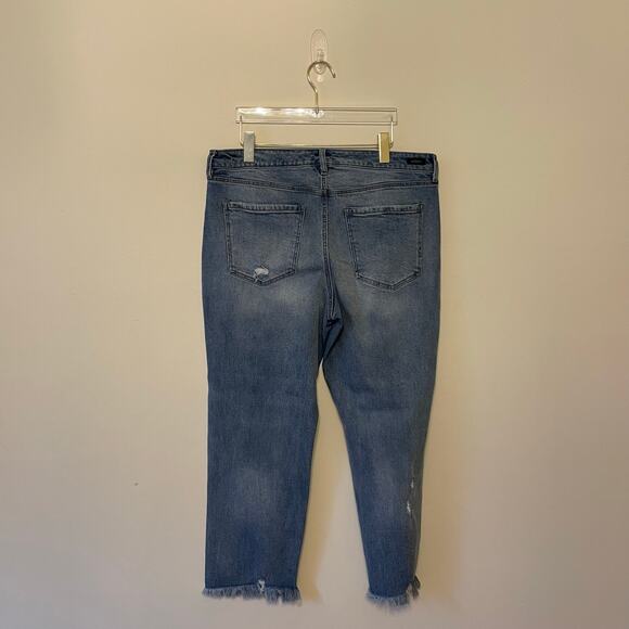 Liverpool Los Angeles US 14/32 light wash The Crop Straight raw hemline ripped - Picture 6 of 8